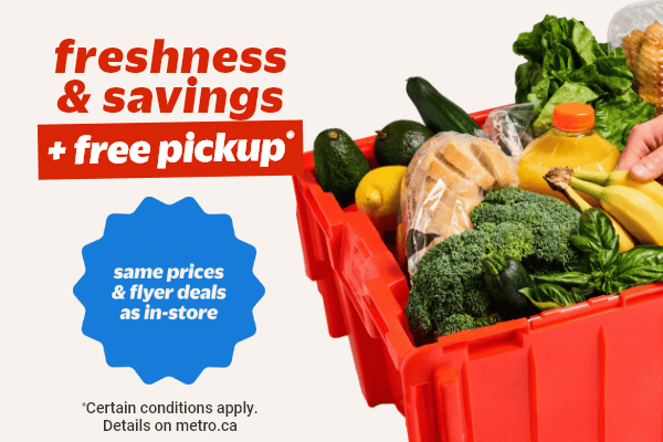 Freshness and savings + Free pickup - Same prices and flyer deals as in-store
