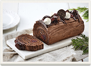 Première Moisson - Rustic chocolate-raspberry yule log