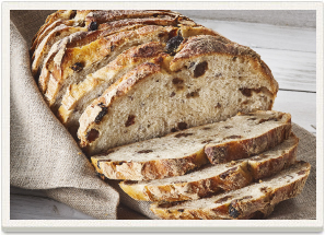 SLICED RAISIN, HONEY AND HAZELNUT SOURDOUGH