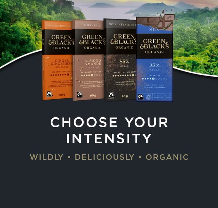 Green&Black - Choose your intensity. Wildly - Deliciously - Organic