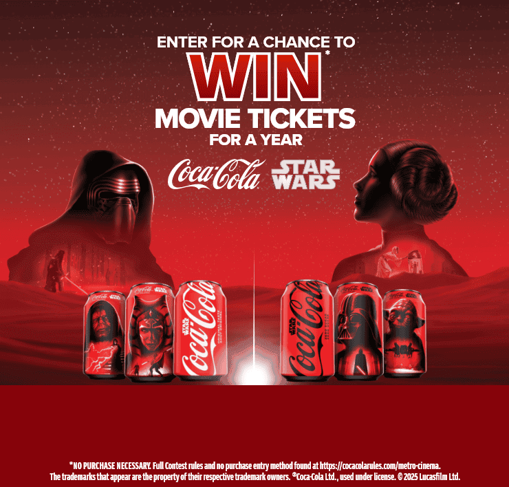 Enter for a Chance to Win Movie Tickets for a Year. Coca-Cola Star Wars.