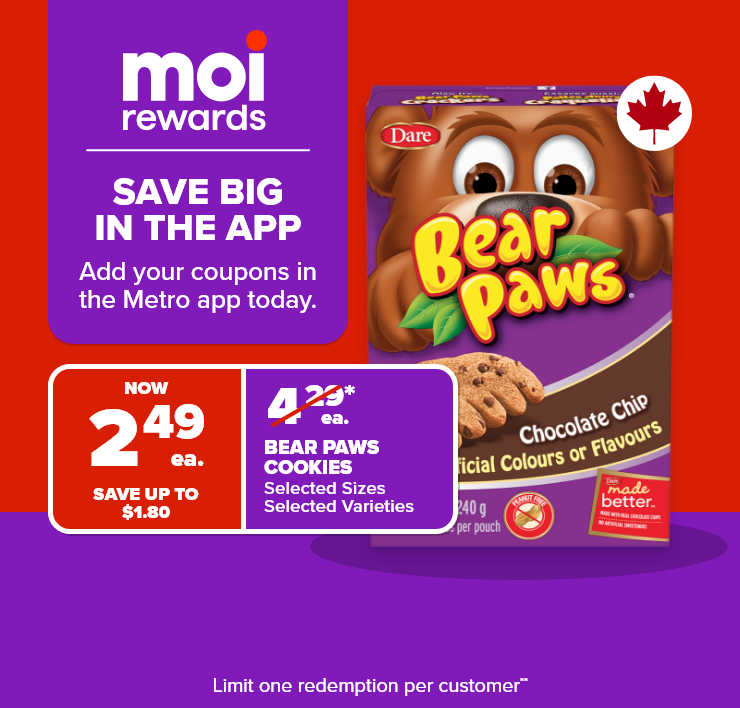Moi Rewards. Save Big in the App. Add Your Coupons in the Metro App Today.