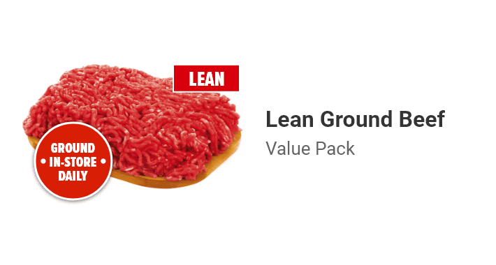 Lean Ground Beef Value Pack.