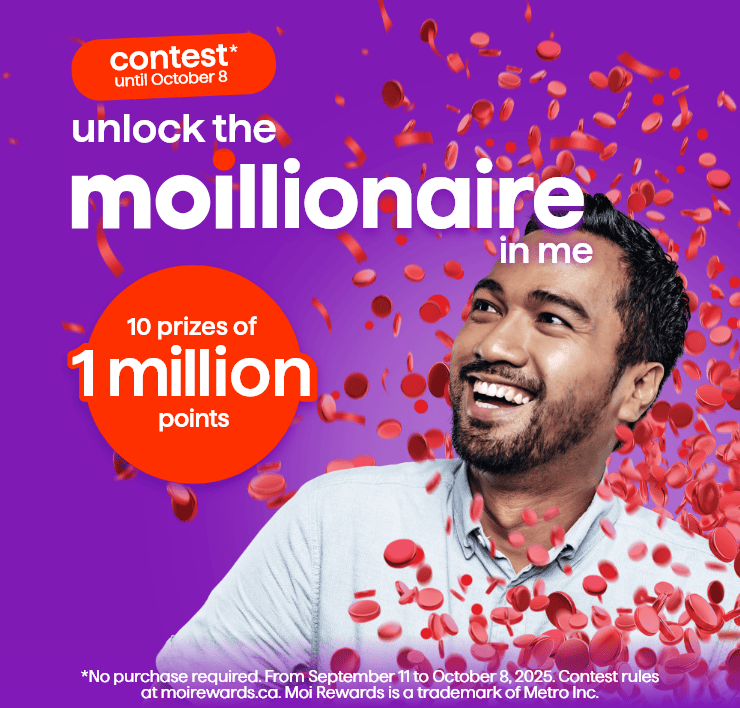 Contest* Until October 8. Unlock the Moillionaire in Me. 10 Prizes of 1 Million Points.