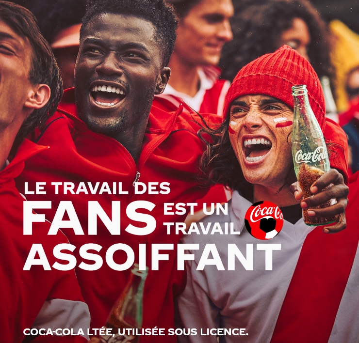 Le travail des fans est un travail assoiffant. Coca-Cola