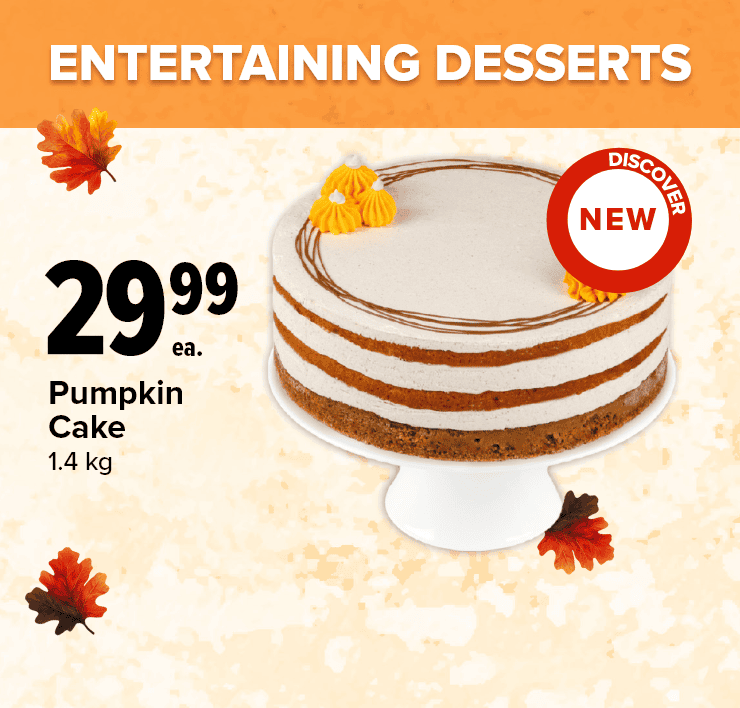 Entertaining Desserts. Pumpkin Cake 1.4 kg