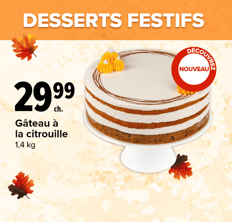 Desserts festifs. Gâteau à la citrouille. 1,4 kg