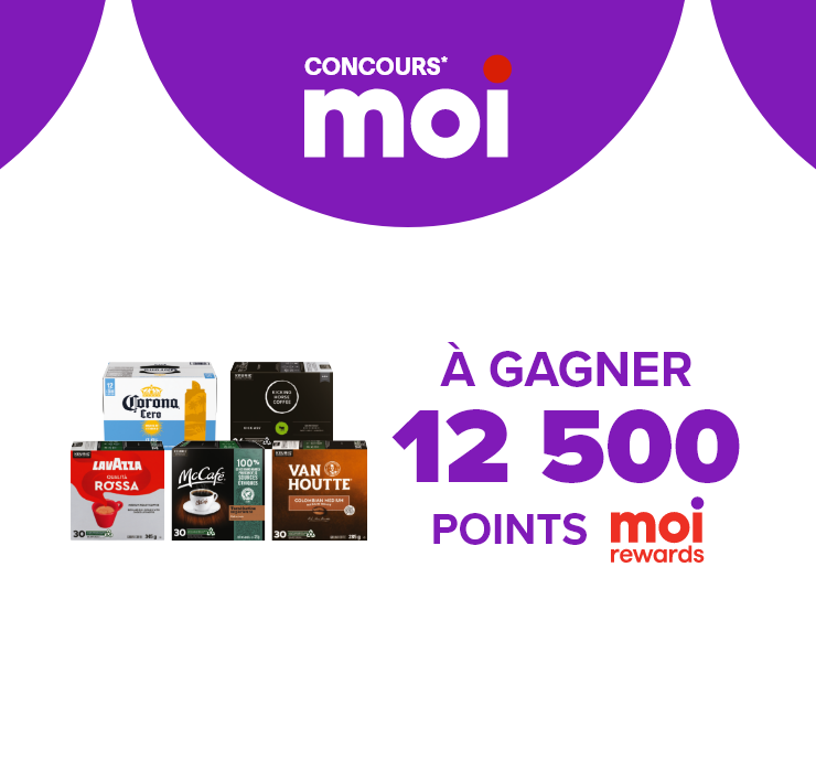 Keurig - Concours* Moi. À gagner 12 500 points Moi Rewards.