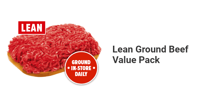 Lean Ground Beef Value Pack.