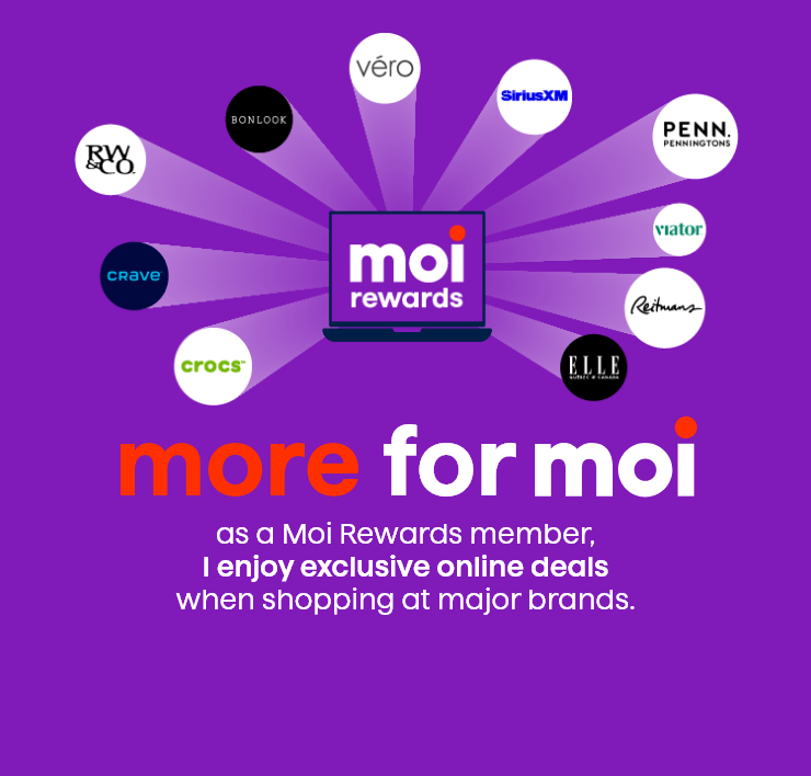 More for Moi. As a Moi Rewards Member, I Enjoy Exclusive Online Deals When Shopping at Major Brands.