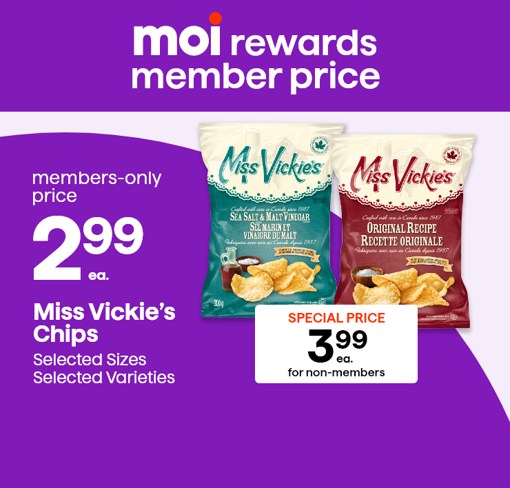 moi rewards member price. Miss Vickie's Chips, Selected Sizes Selected Varieties
