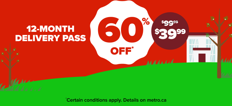 60% Off* 12 Month Delivery Pass.
