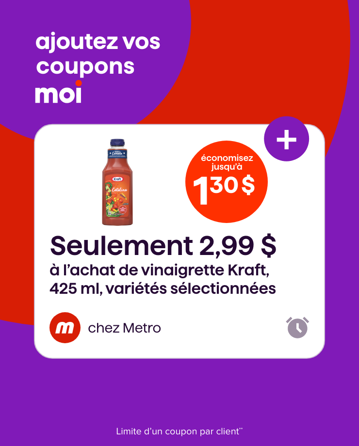 Ajoutez vos coupons Moi.