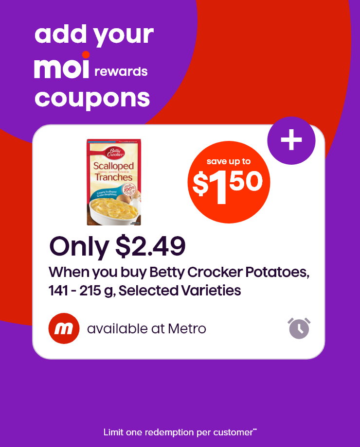 Add your Moi Rewards Coupons.