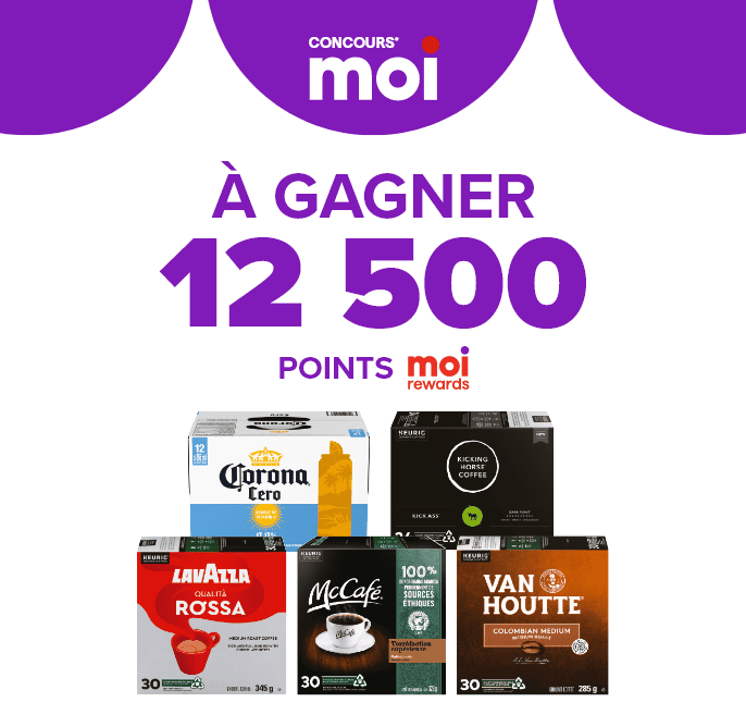 Du 16 octobre au 22 octobre 2025, courez la chance de gagner* 12 500 points Moi Rewards.