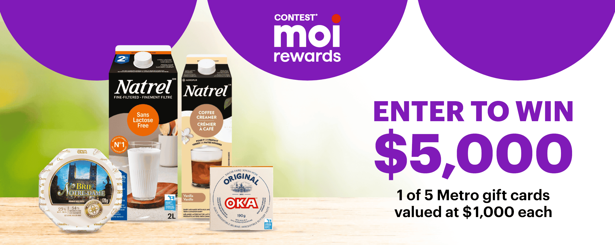 Contest* moi rewards - ENTER FOR A CHANCE TO WIN 1 of 5 Metro gift cards valued at $1,000 each