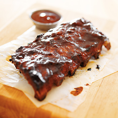 Glazed Barbecued Spare Ribs