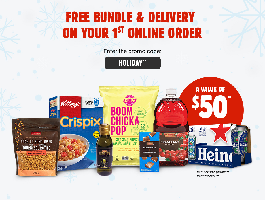 Free Bundle & Delivery on Your First Online Order - Enter the promo code HOLIDAY