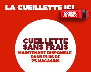 La cueillette ici comme je veux - Cueillette sans frais maintenant disponible dans plus de 75 magasins