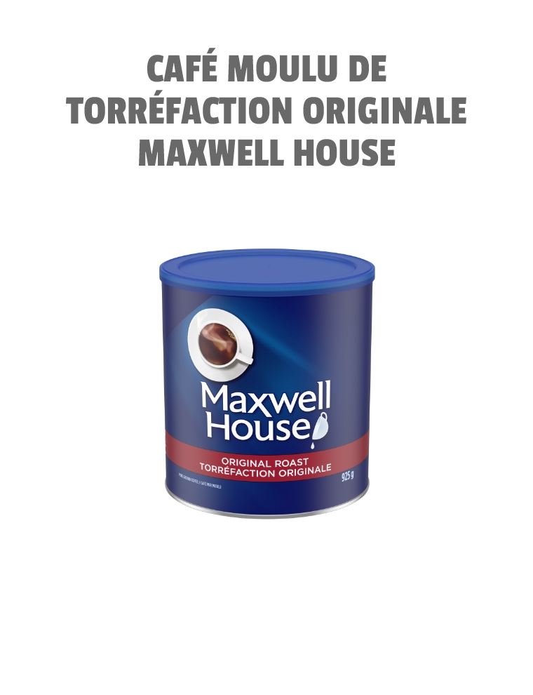 Café moulu de torréfaction originale Maxwell House