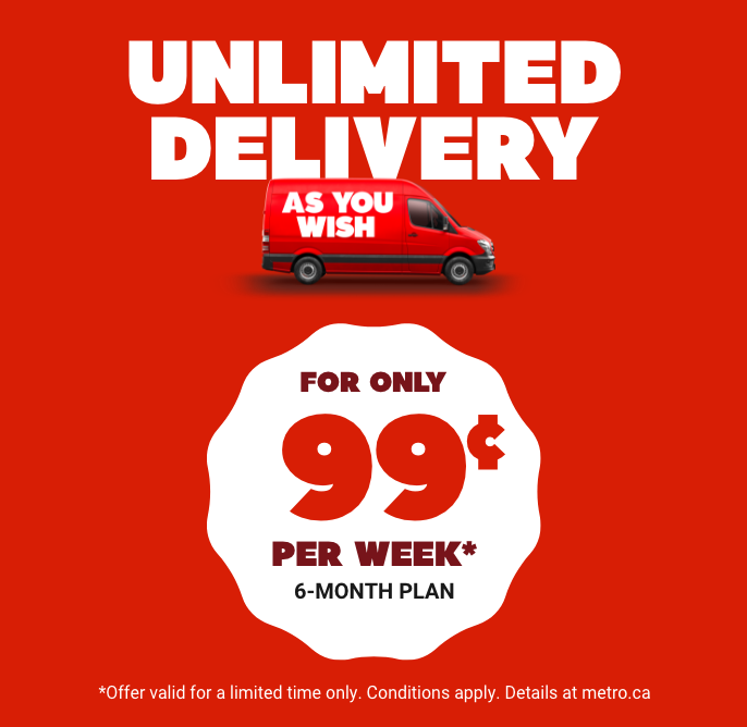 Get $0 delivery fees on all your online grocery orders | Metro