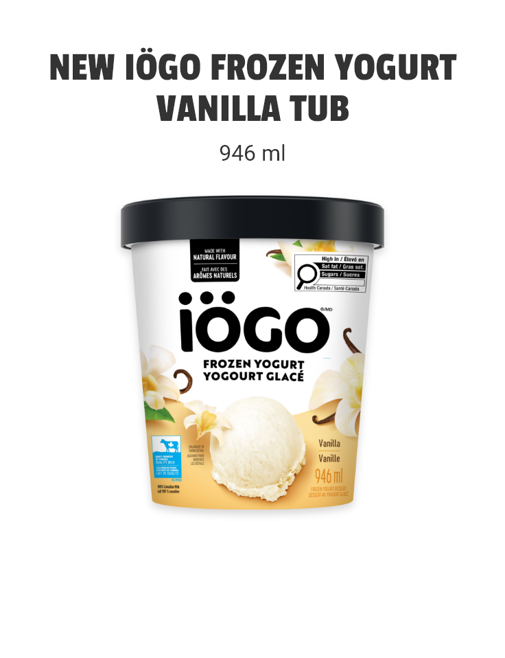 New iÖGO Frozen Yogurt Vanilla Tub.