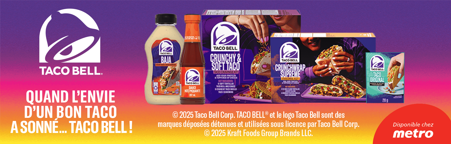 Taco Bell - Disponible chez metro