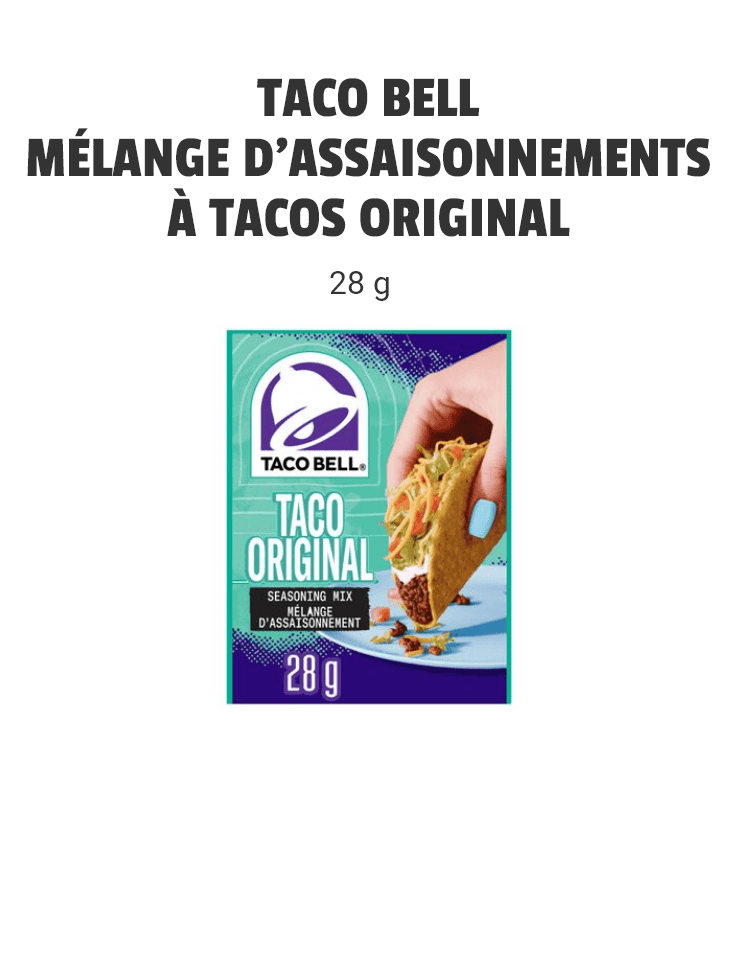 Taco Bell - Mélange d'assaisonnements à tacos original