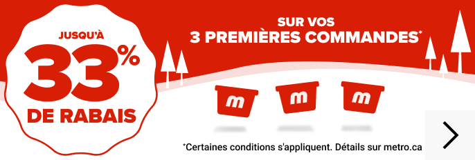 Jusqu’à 33% de rabais sur vos 3 premières commandes