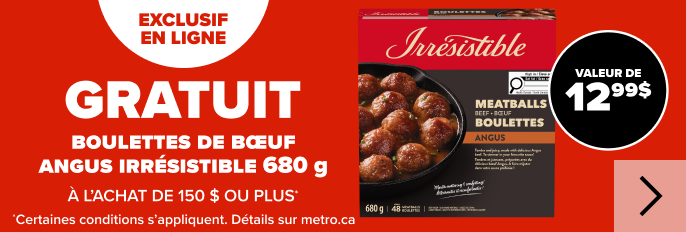 Exclusif en ligne - Gratuit - Boulettes de bœuf Angus Irrésistible 680 g - À l'achat de 150$ ou plus