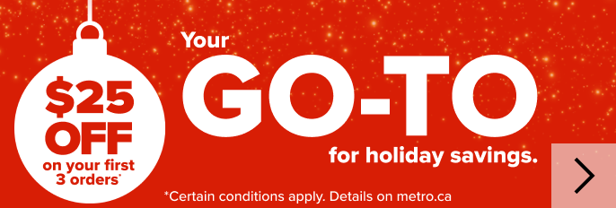 Your go-to for holiday savings, $25 off on your first 3 orders