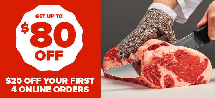 $20 off your first 4 online orders - Get up to $80 off