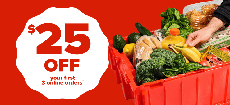 $25 off your first 3 online orders.