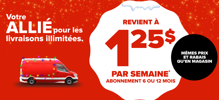 SAVOUREZ LA FRAÎCHEUR, ÉCONOMISEZ DAVANTAGE ! 3 mois gratuite de livraison illimitée