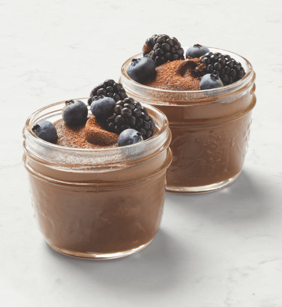 Berry Chocolate Avo Pudding