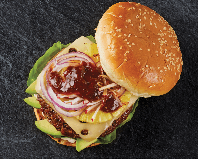 Burger hawaïen sans viande