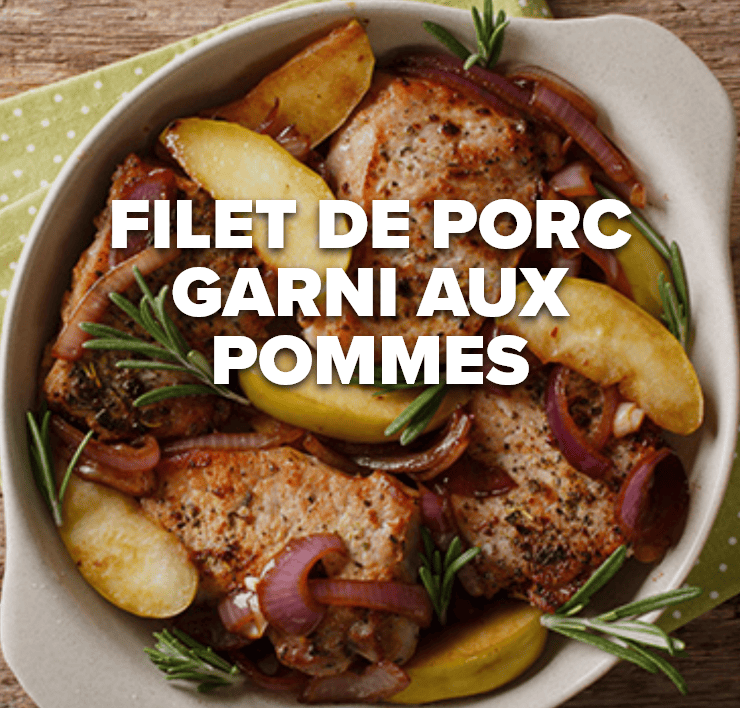 filet de porc garni aux pommes