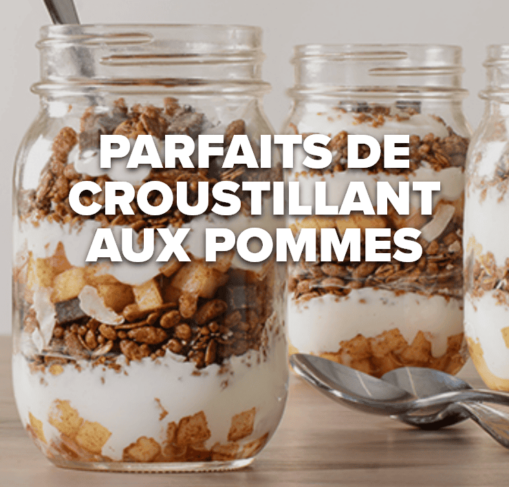 Parfaits de croustillant aux pommes