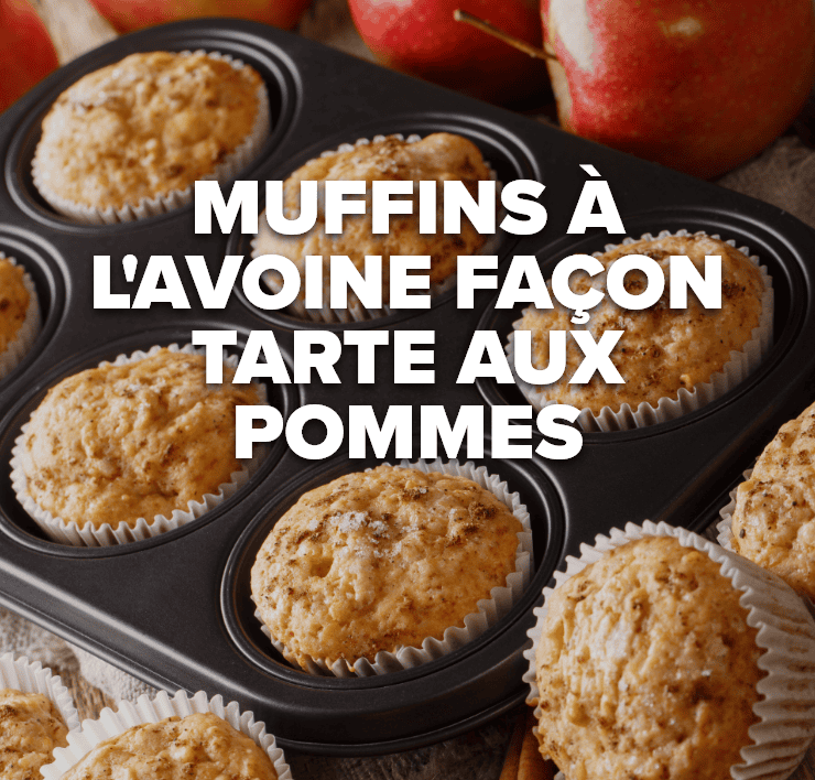 Muffins à l'avoine façon tarte aux pommes