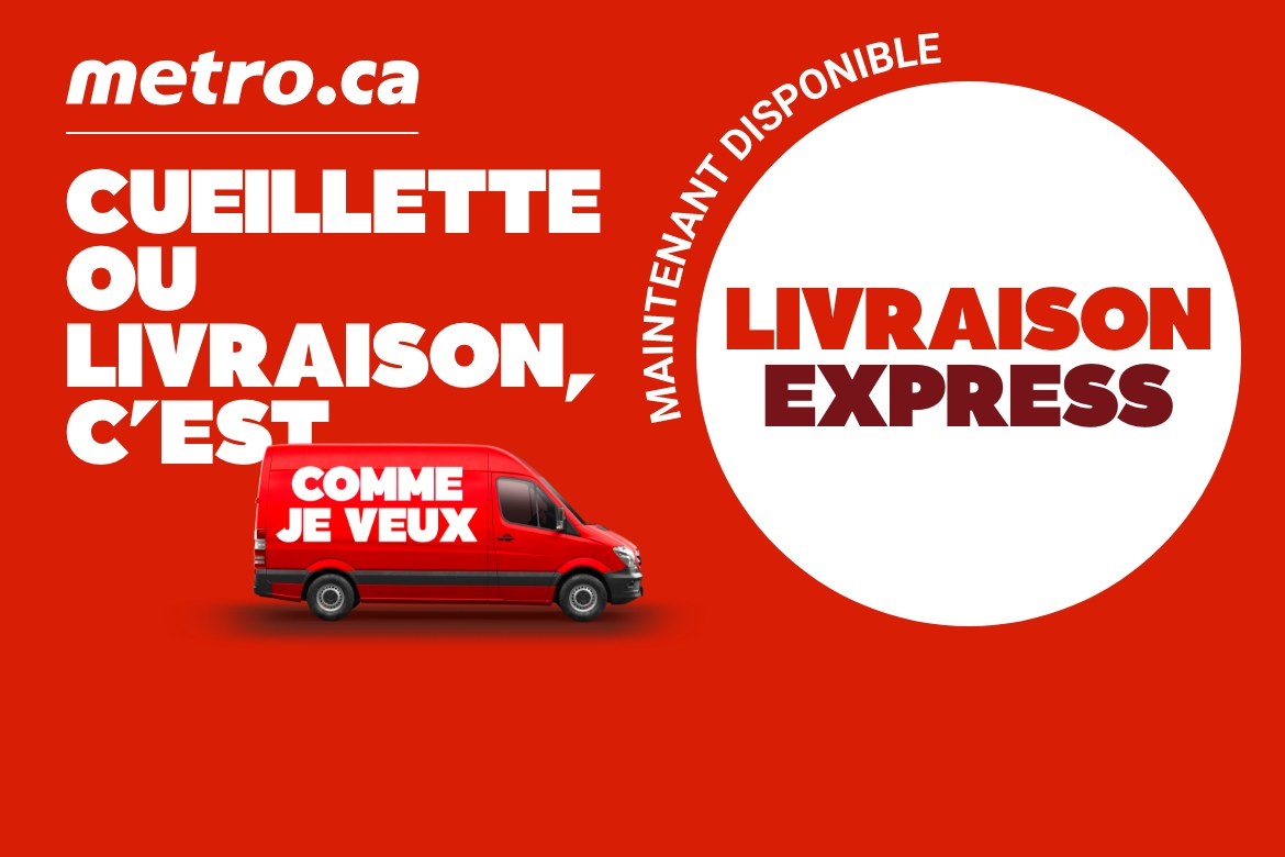 Cueillette ou livraison, c'est comme vous voulez! Maintenant disponible Livraison express