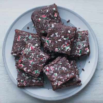 Brownies à la canne en sucre d'orge