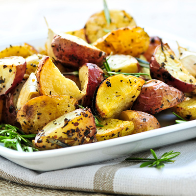 Roasted Baby Potatoes with Black Olives and Sun-dried Tomatoes