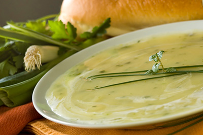 Potage au poireau et au rutabaga