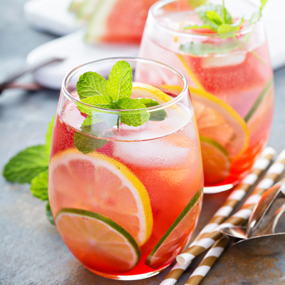 Collins fraise et basilic