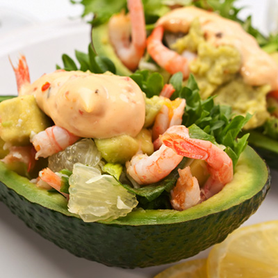 Sour cream Shrimp and avocado Salad