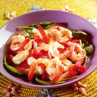 Crevettes flambées au rhum Camarones borrachitos