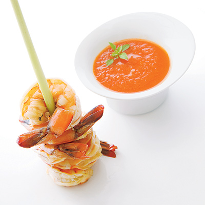 Cumin Shrimp with Honey-carrot Sauce