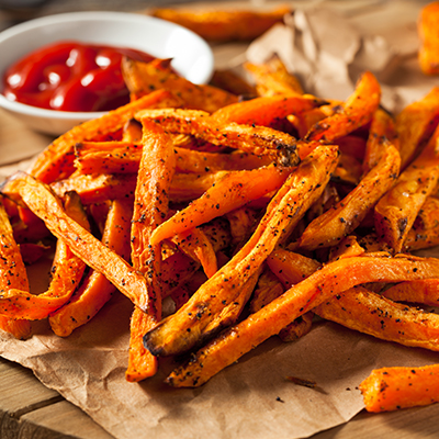 Frites De Patates Douces Cuites Au Four Metro