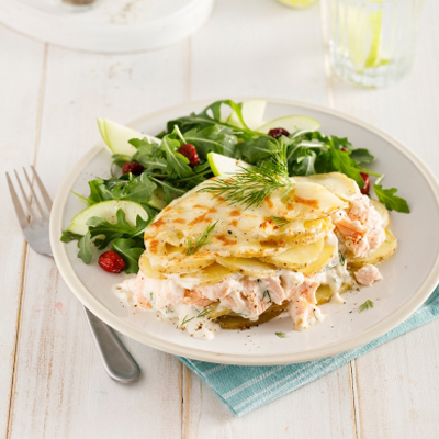 Gratin De Pommes De Terre Et Saumon A La Mijoteuse Metro