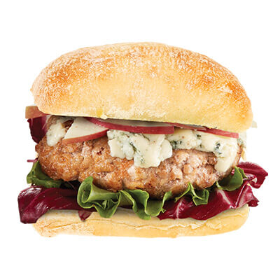 Le burger super trio bœuf, porc et veau